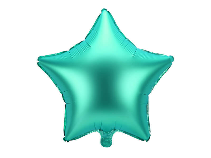 Fóliový balónek hvězda zelená saténová 48cm