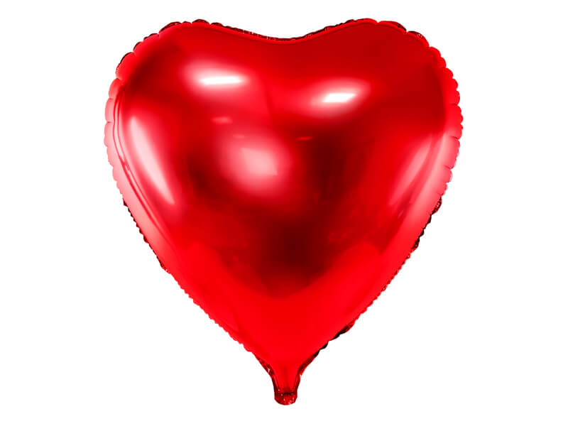 Fóliový balónek Srdce červené 72x73cm