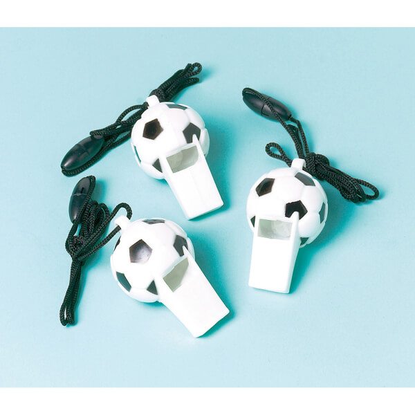 Fotbalové píšťalky plastové 12ks