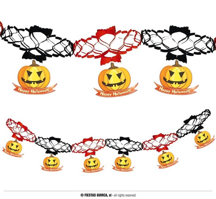 Levně Girlanda Dýně Happy Halloween 200x15cm