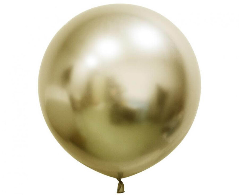 Kulatý balón zlatý satenový 60cm 2ks