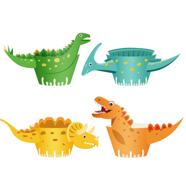 Košíčky na muffiny Dinosauri barevný 8ks