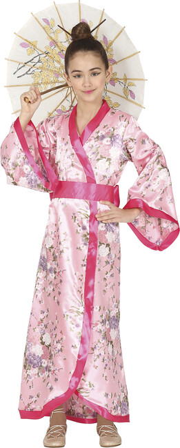 Levně Kostým japonské kimono růžové 10-12 let