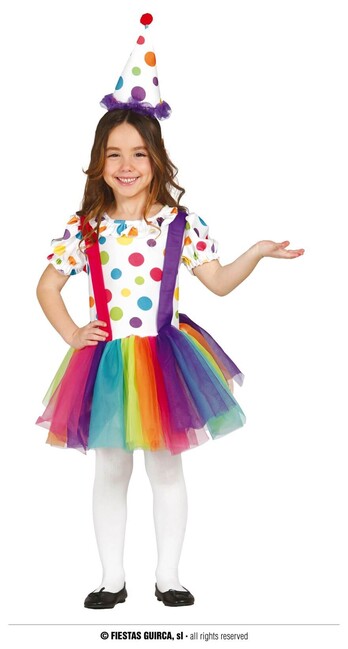 Kostým Klaun tečkovaná dívka 5-6 let