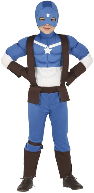 Levně Kostým Captain America modrý 5-6 let