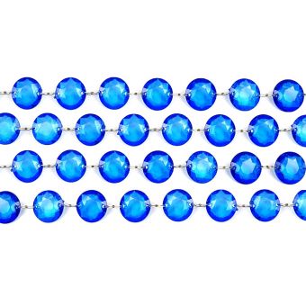 Krystalová girlanda modrá 18mmx1m