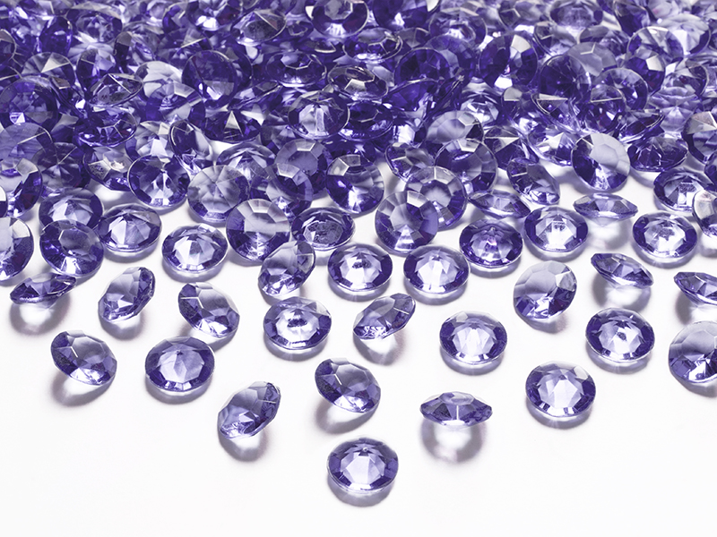Krystalové diamanty fialové 100ks