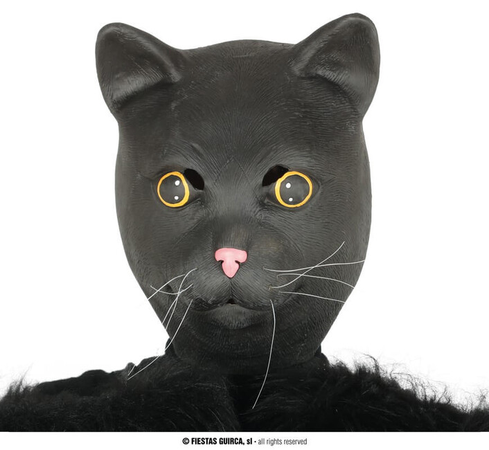 Maska Černá kočka latex