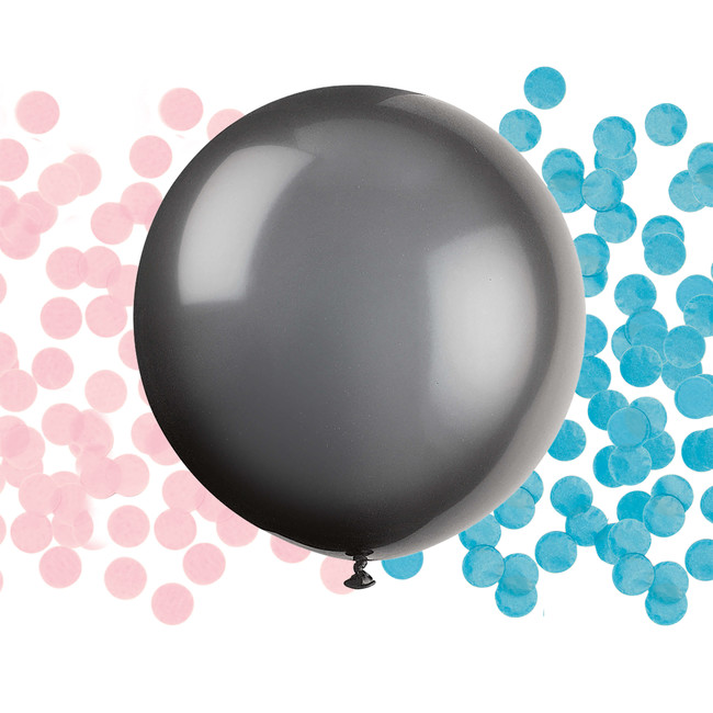 Balónek velký s konfetami Gender Reveal 60cm