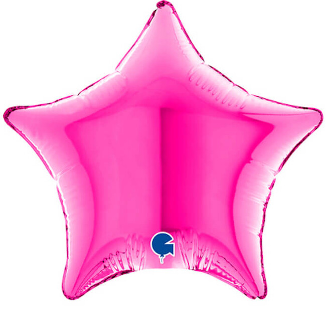 Levně Mini fóliový balónek hvězda tmavě růžová 12cm