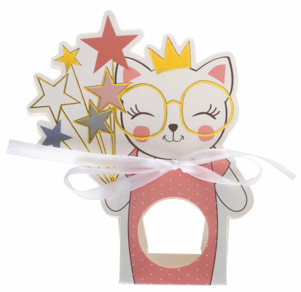 Levně Mini krabičky na sladkosti Růžová Kočička 6ks