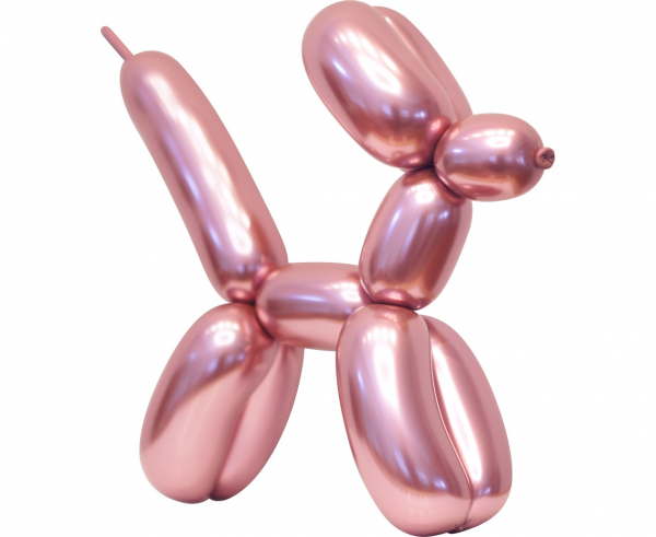 Modelovací balónky saténové růžové 50ks 152cm
