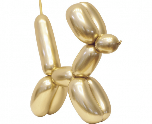 Levně Modelovací balónky saténové zlaté 50ks 152cm