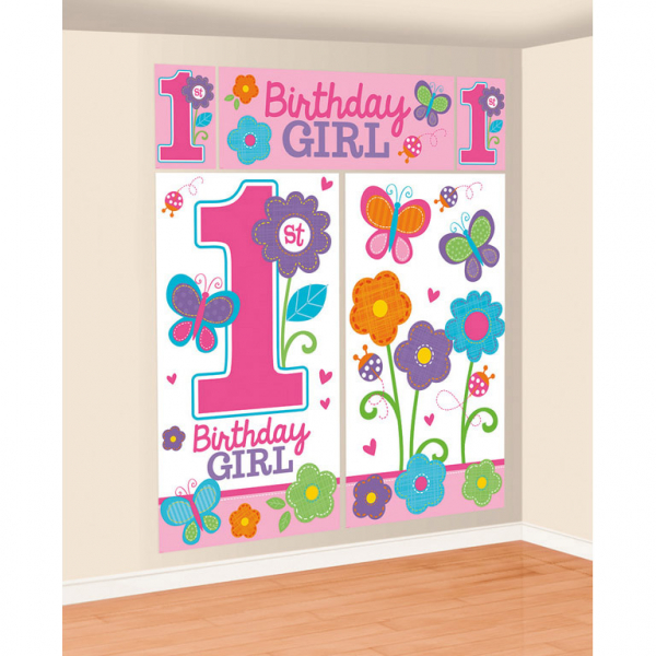 Tapety na zeď 1.narozeniny B-day Girl 165 x 182 cm