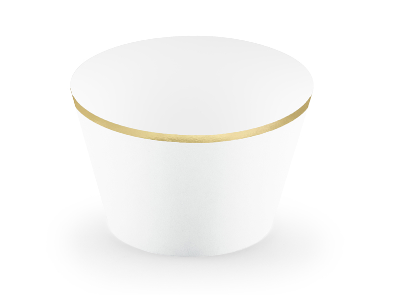 Košíčky na muffiny Elegant Bliss bílo-zlatý 4x7cm 6ks