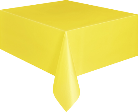 Ubrus plastový žlutý 137x274cm