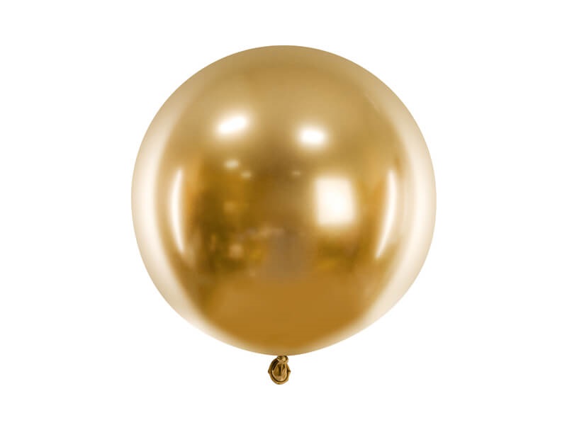 Levně Kulatý balónek metalický zlatý 60cm