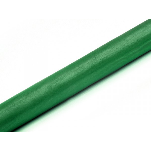 Levně Organza smaragdově zelená 0,36x9m