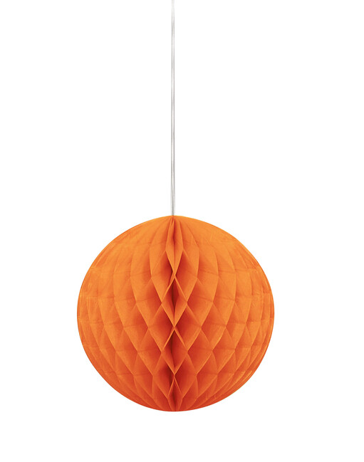 Papírová koule Honeycomb oranžová 30cm