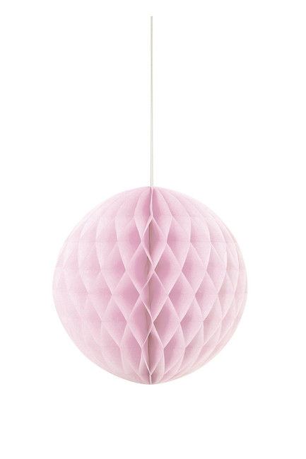 Papírová koule Honeycomb světle růžová 20cm