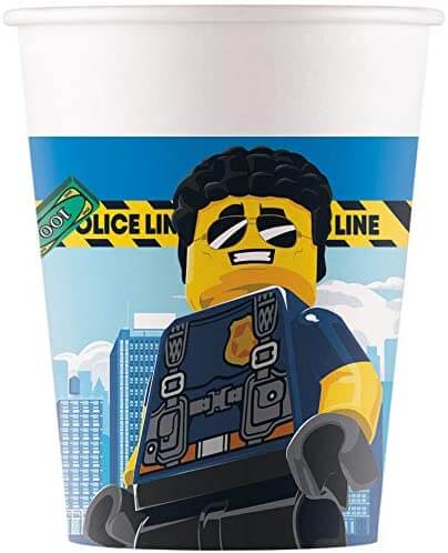Levně Papírové kelímky Lego City 200ml 8ks