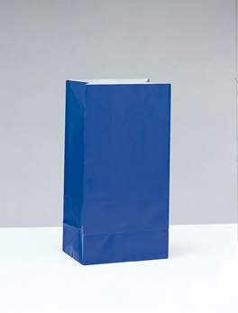 Levně Papírové sáčky modré 25cm 12ks