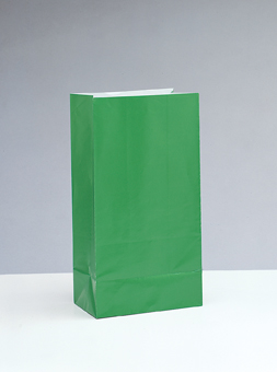 Papírové sáčky zelené 25cm 12ks