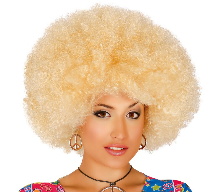 Levně Paruka Afro blond