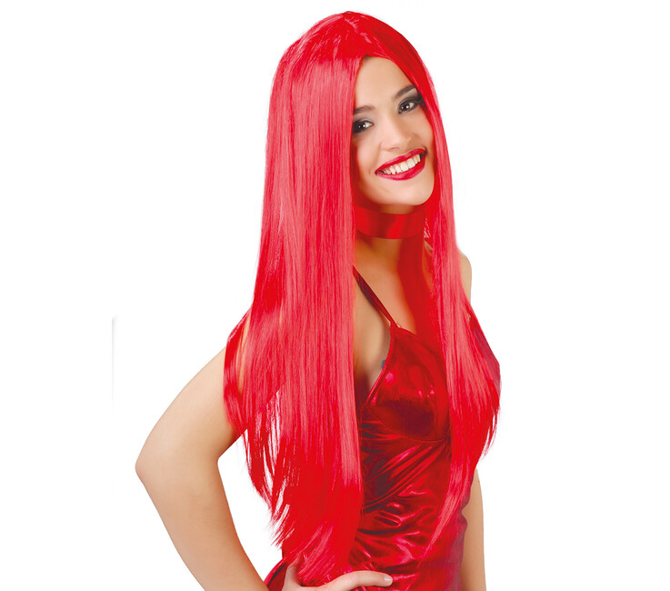 Levně Paruka dlouhé červené vlasy