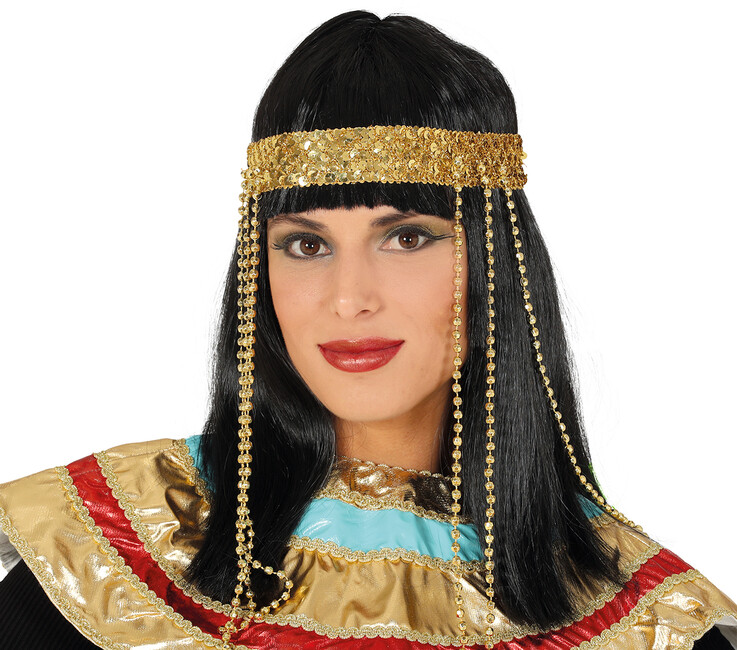 Levně Paruka Egyptské královny s čelenkou