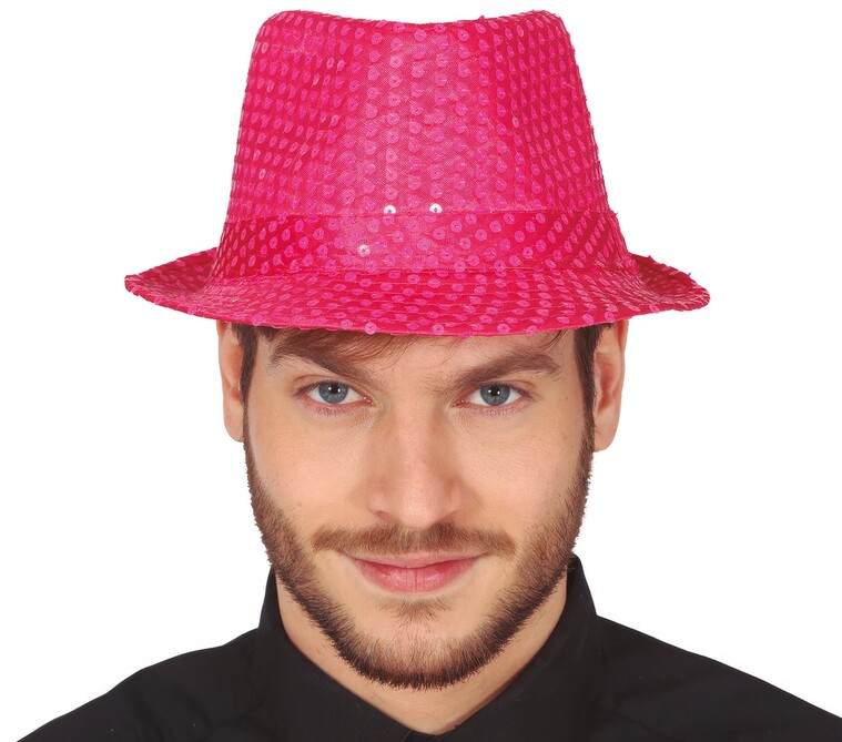 Levně Párty klobouk růžový se třpytkami