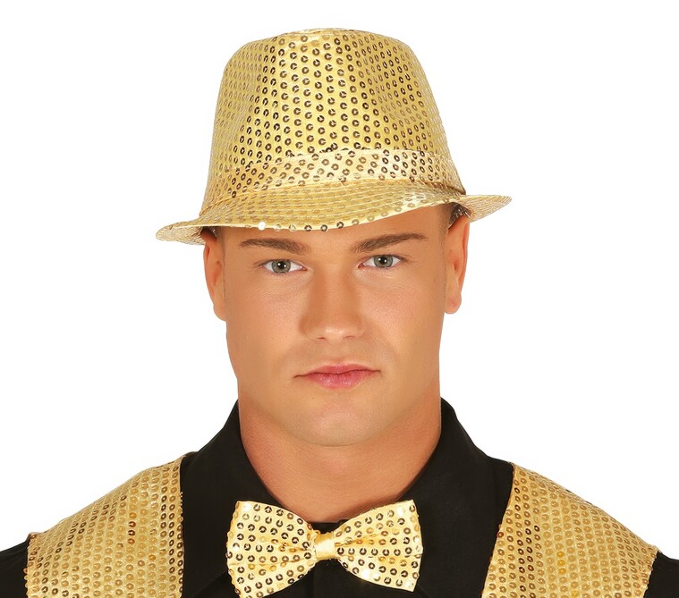 Levně Party klobouk zlatý se třpytkami