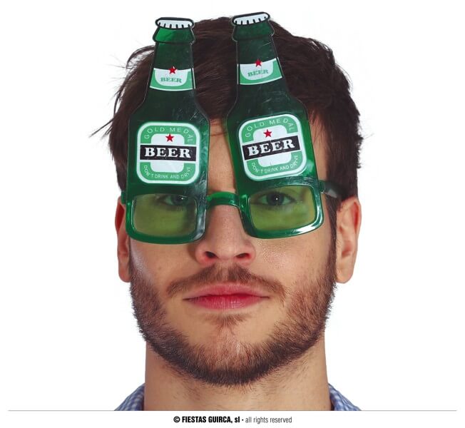 Párty brýle Pivo zelené