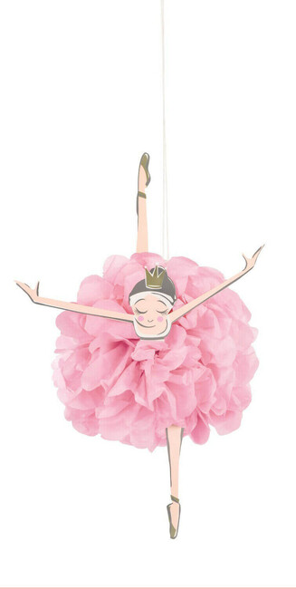 Pomponová dekorace Ballerina 3ks 22cm