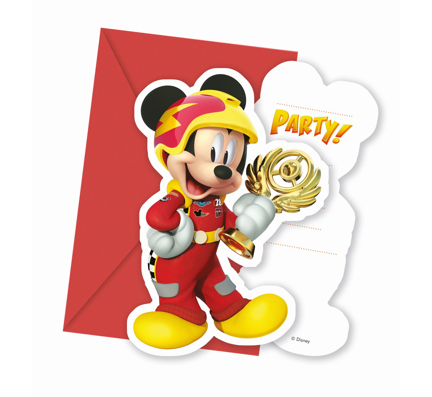 Levně Pozvánky Mickey a závodníci 6ks