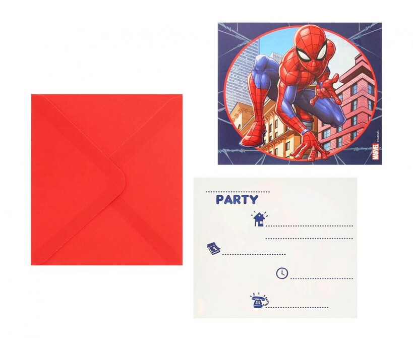 Levně Pozvánky Spiderman Fighter 6ks