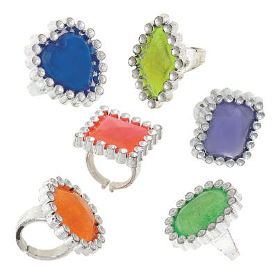 Prsteny s barevnými kameny dětské
