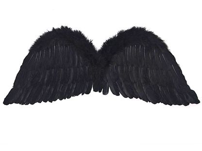 Andělská křídla černá 75 x 30 cm