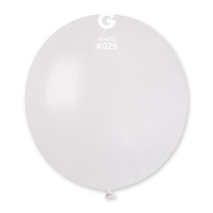 Balónky kulaté metalické bílé 48cm 5ks