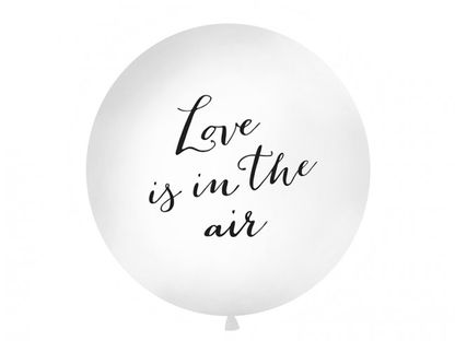 Balónek velký Love is in the air černý 1m