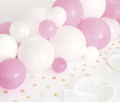 Balónková girlanda růžovo-bílá 20ks