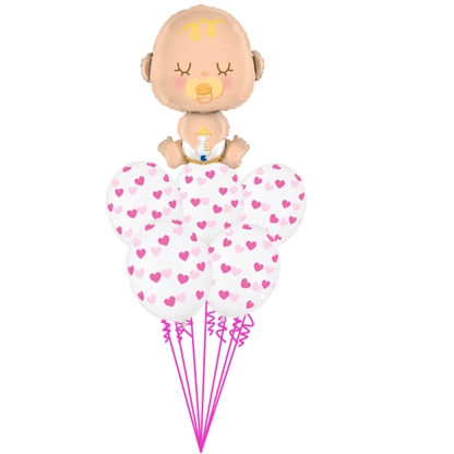 Balónová kytice k narození dítěte Baby Girl