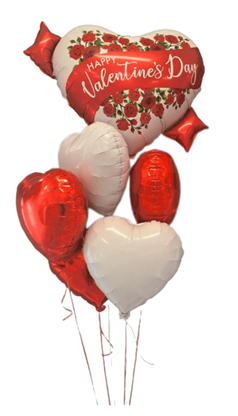 Balónová kytice na Valentýna Happy Valentine Day