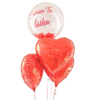 Balónová kytice na Valentýna Ľubim tě Láska