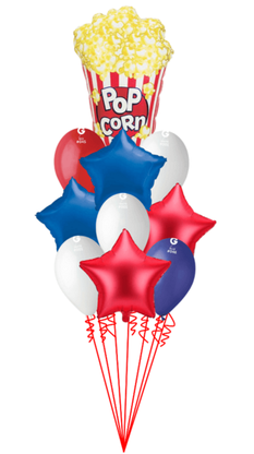Balónová kytice Popcorn USA 10ks