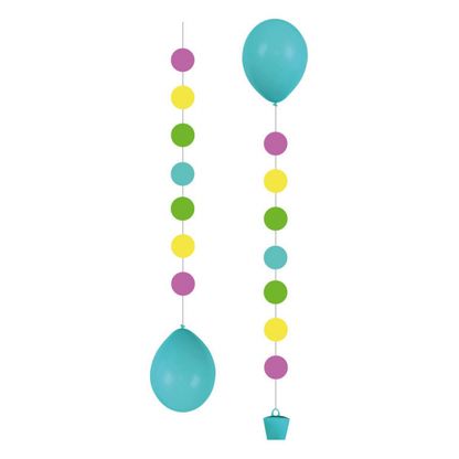 Balónkový ocas barevné tečky 50cm 3ks