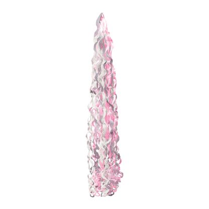 Balónkový ocas růžový třásňový 15x86cm