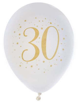 Balónky 30 let zlaté 23cm 8ks