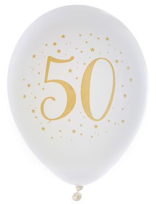 Balónky 50 let zlaté 23cm 8ks