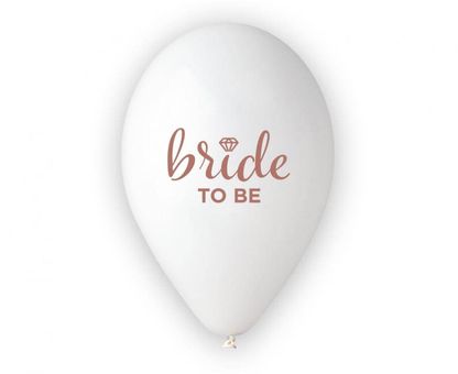 Balónky Bride to be bílo-zlaté 5ks 30cm